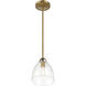 Sommersby 1 Light 7 inch Legacy Brass and Matte Coal Pendant Ceiling Light