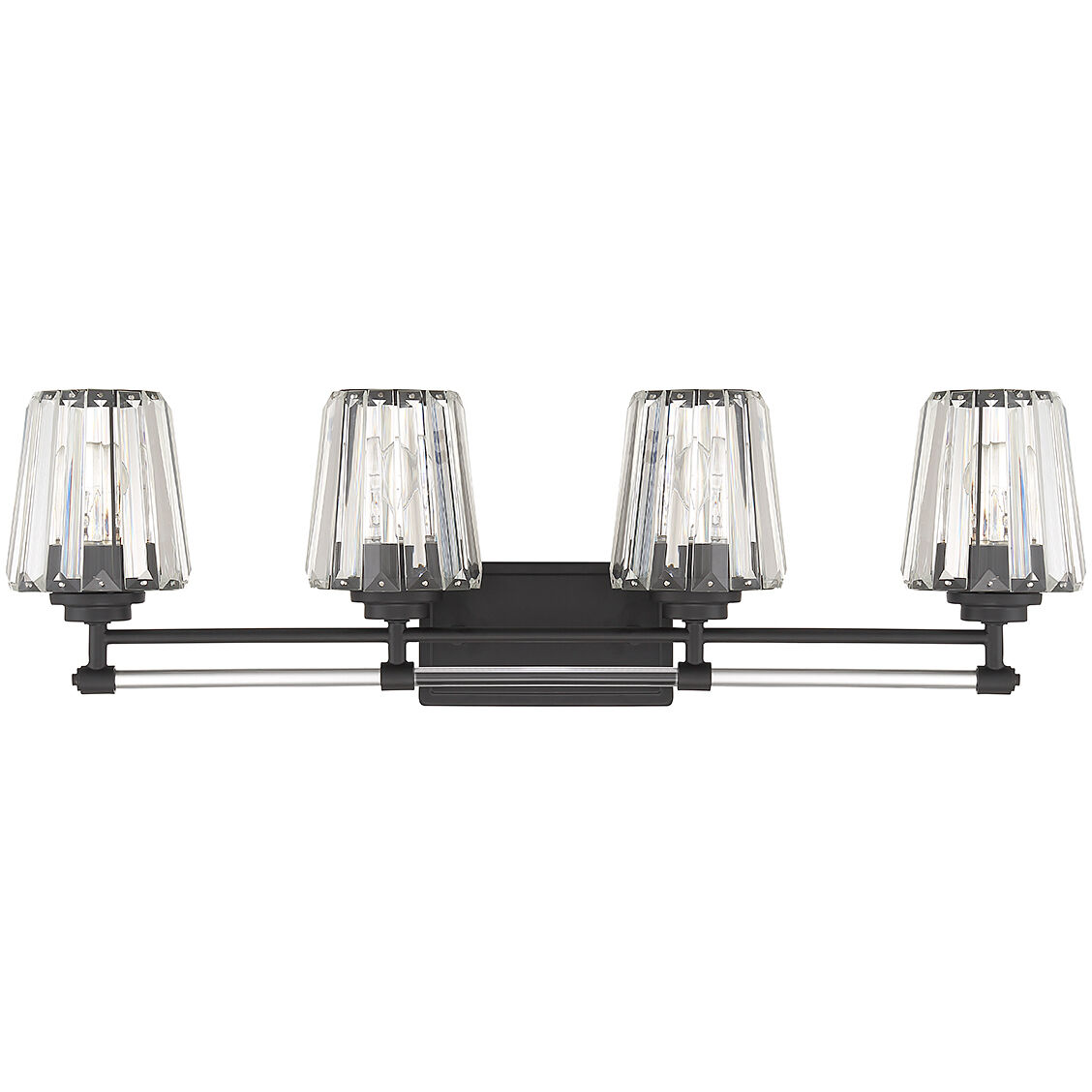 Garnet 4 Light 32 inch Black Bathroom Vanity Light Wall Light