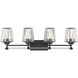 Garnet 4 Light 32 inch Black Bathroom Vanity Light Wall Light