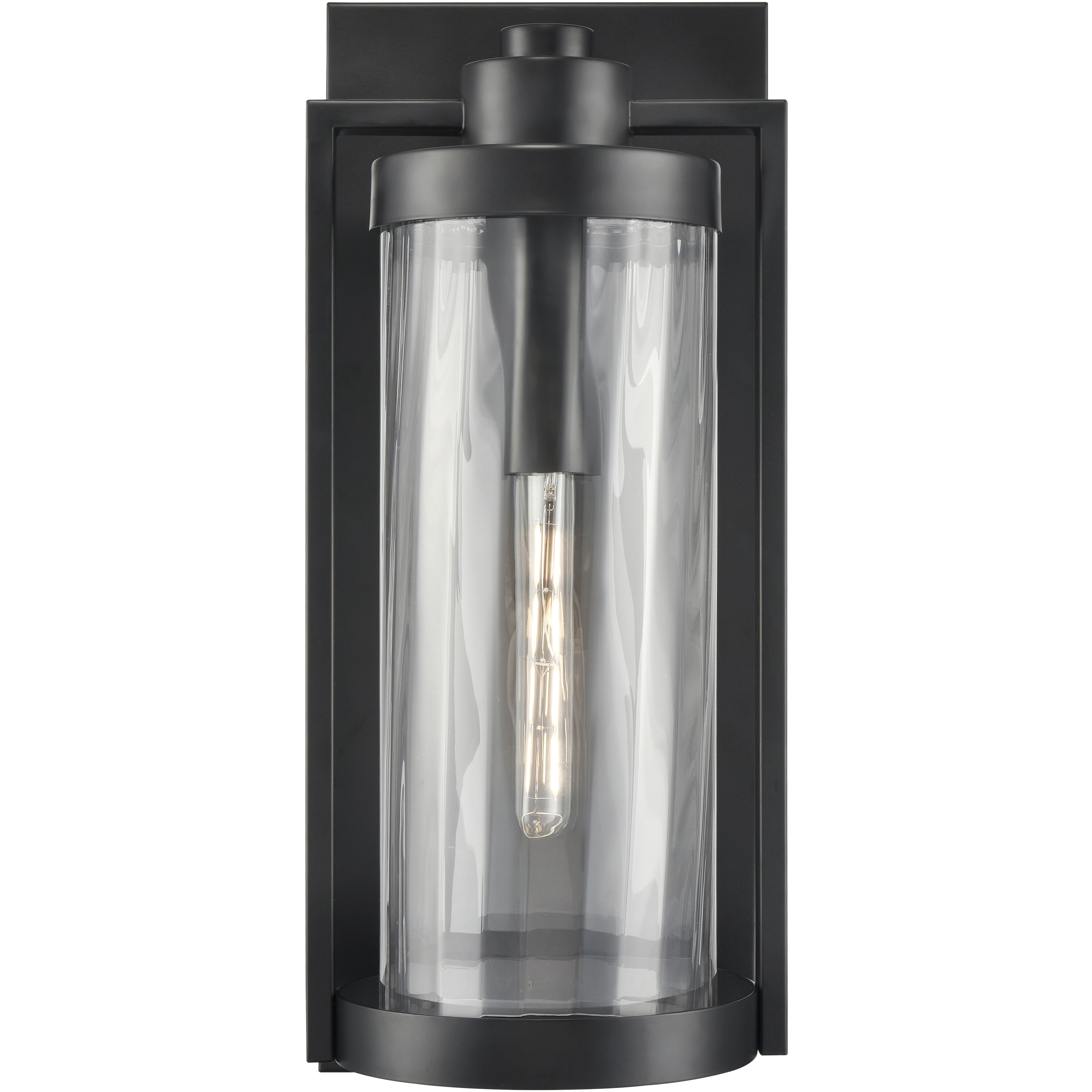 Braselton 1 Light 23.75 inch Powder Coated Black Outdoor Wall Sconce