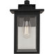 Rock Creek 1 Light 12 inch Textured Black Outdoor Wall Lantern