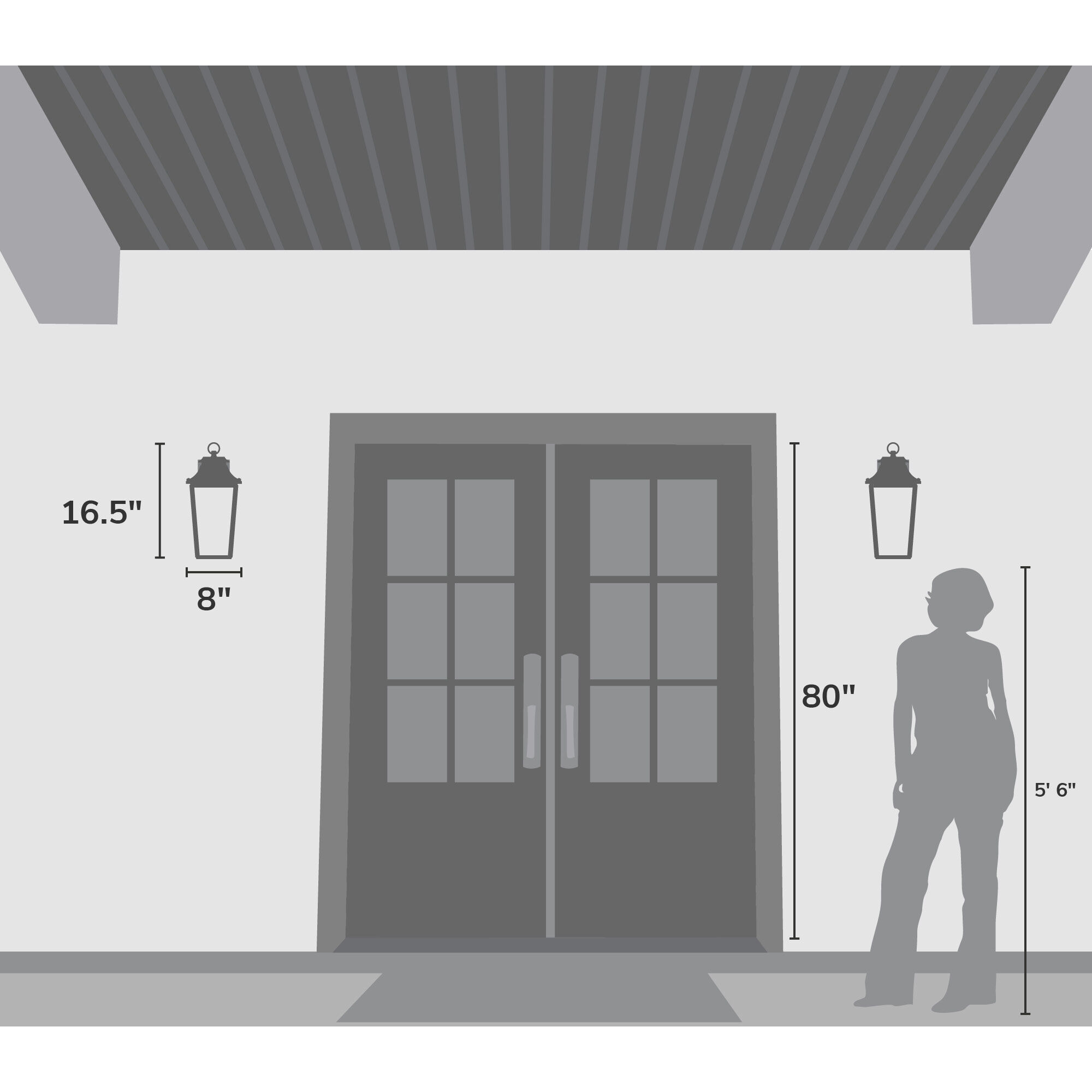 Spring Cove 3 Light 16.5 inch Matte Black Outdoor Wall Lantern, Large