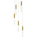 Ruelle 5 Light 16 inch Gold Pendant Ceiling Light