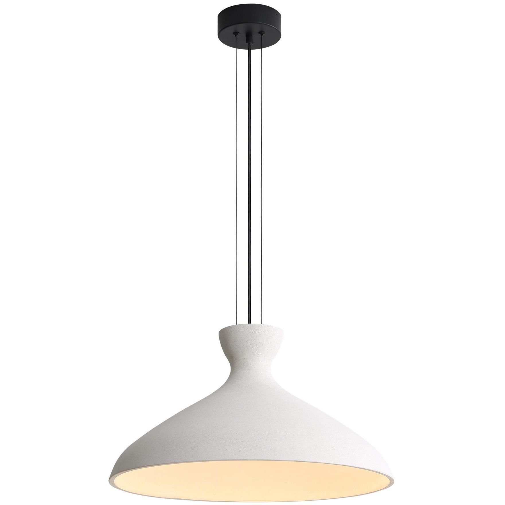Aethera Pendant Ceiling Light in White Sandstone Cement