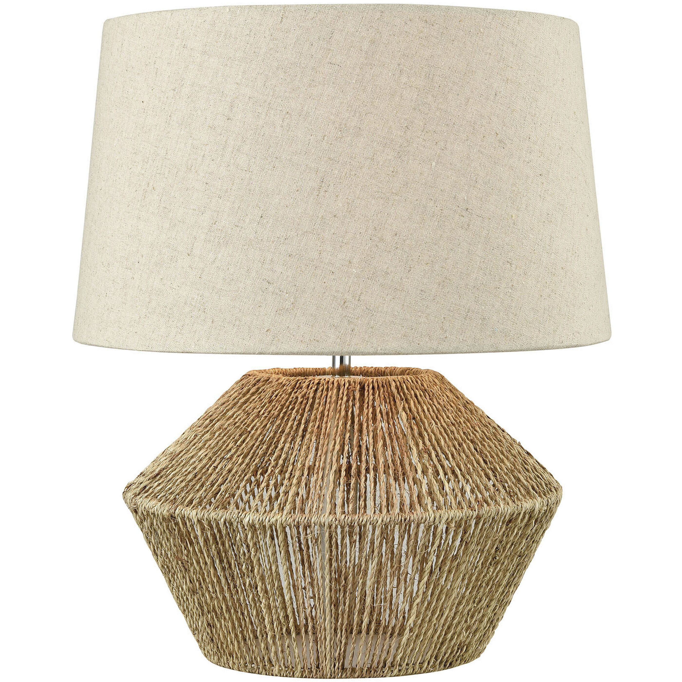 Vavda 19.5 inch 60 watt Natural Table Lamp Portable Light