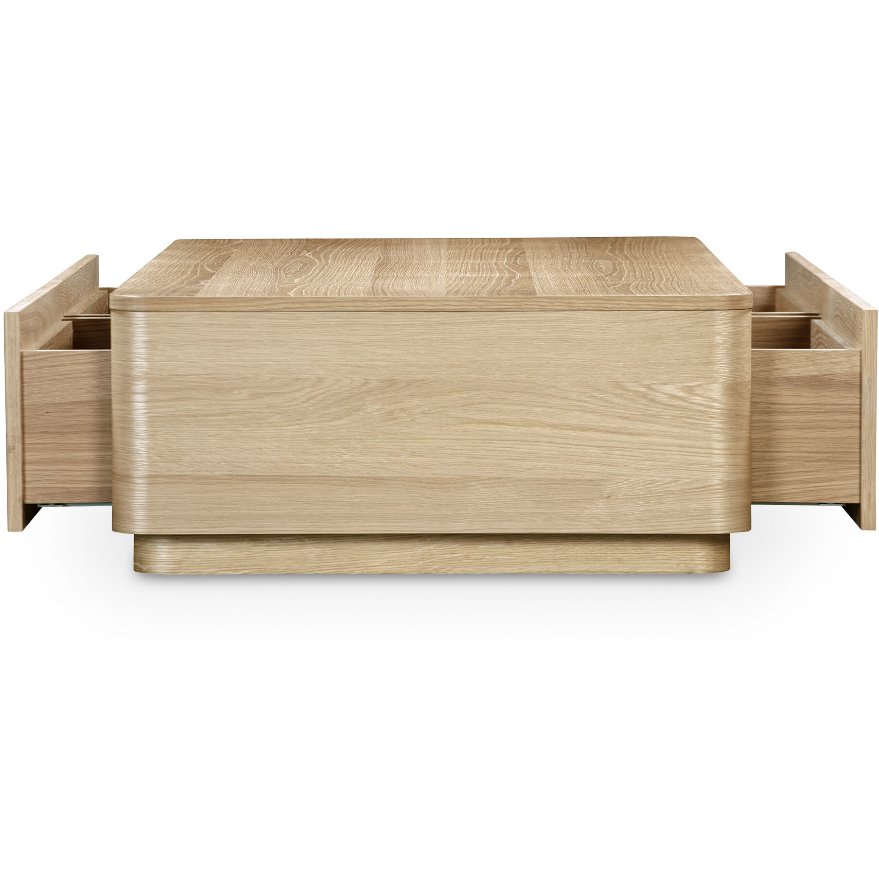 Round Off 55 X 30 inch Natural Coffee Table