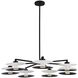 Fresno 7 Light 34 inch White and Matte Black Chandelier Ceiling Light