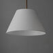 Dunbridge 1 Light 14 inch Weathered Brass Single Pendant Ceiling Light
