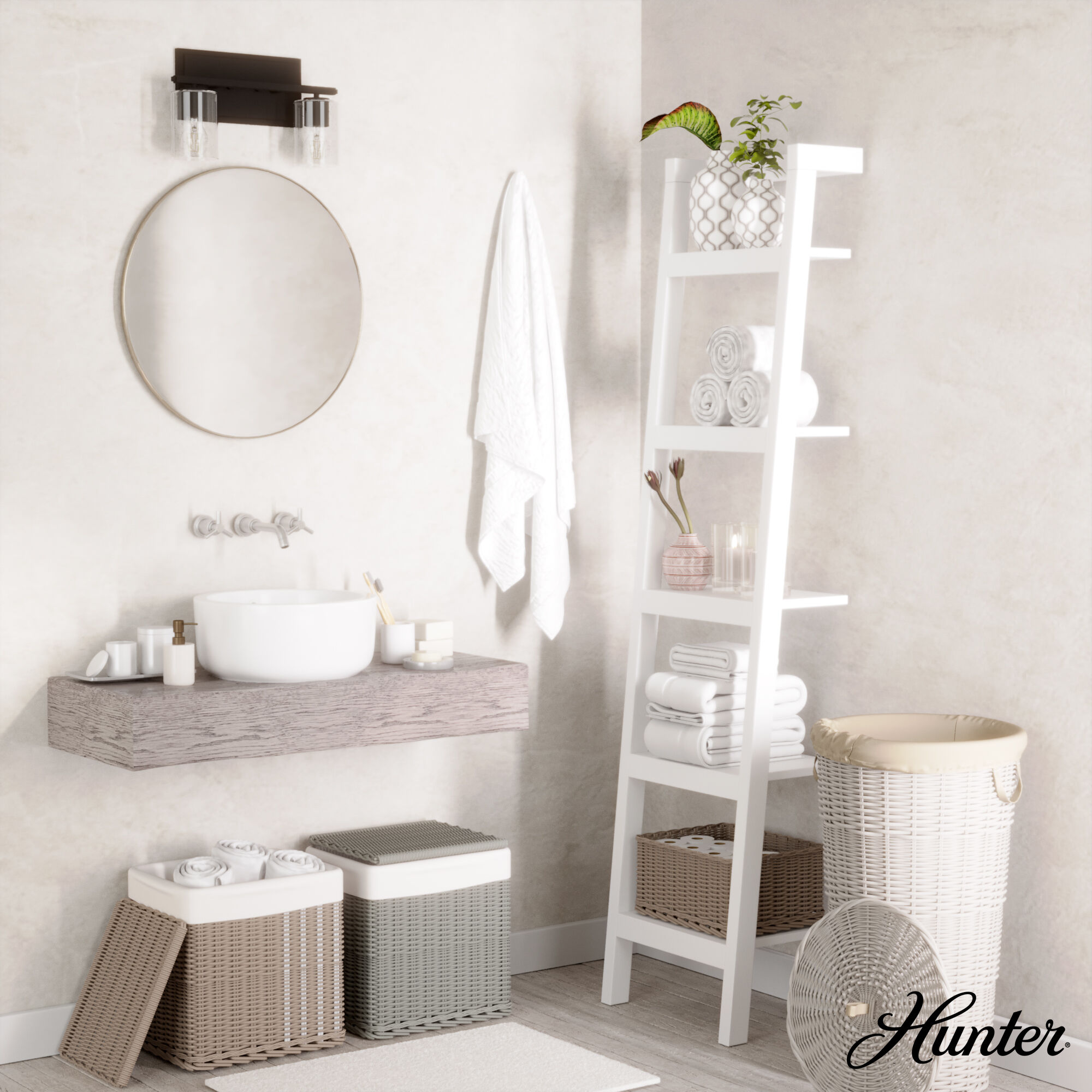 Kerrison 2 Light 16 inch Natural Black Iron Vanity Light Wall Light