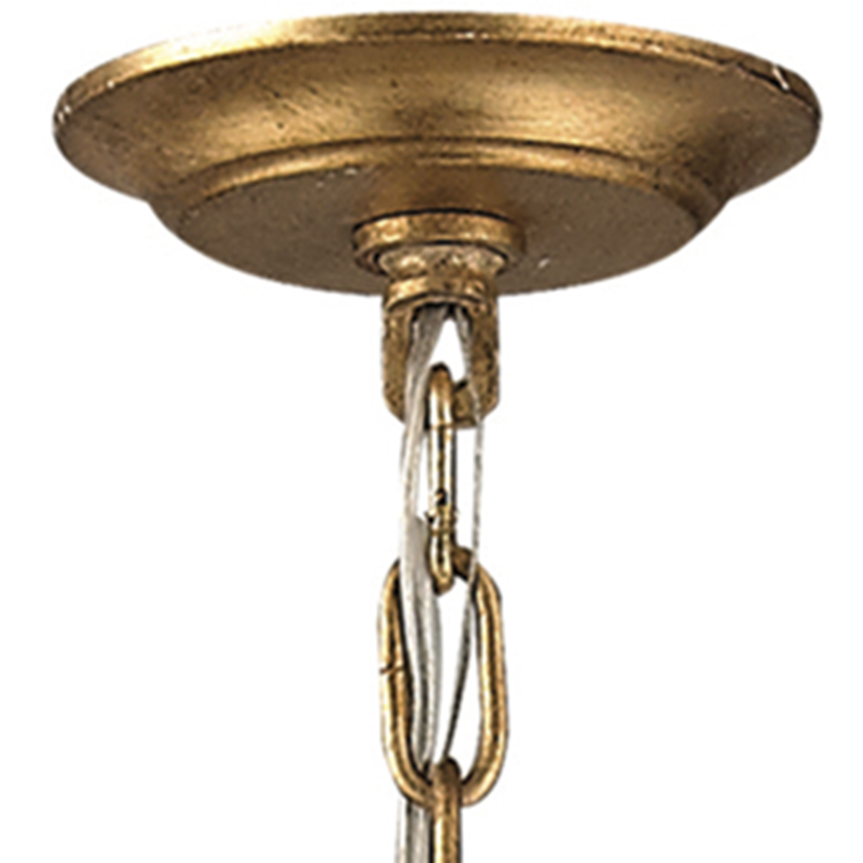 Connexions 8 Light 24 inch Gold Leaf with Silver Chandelier Ceiling Light