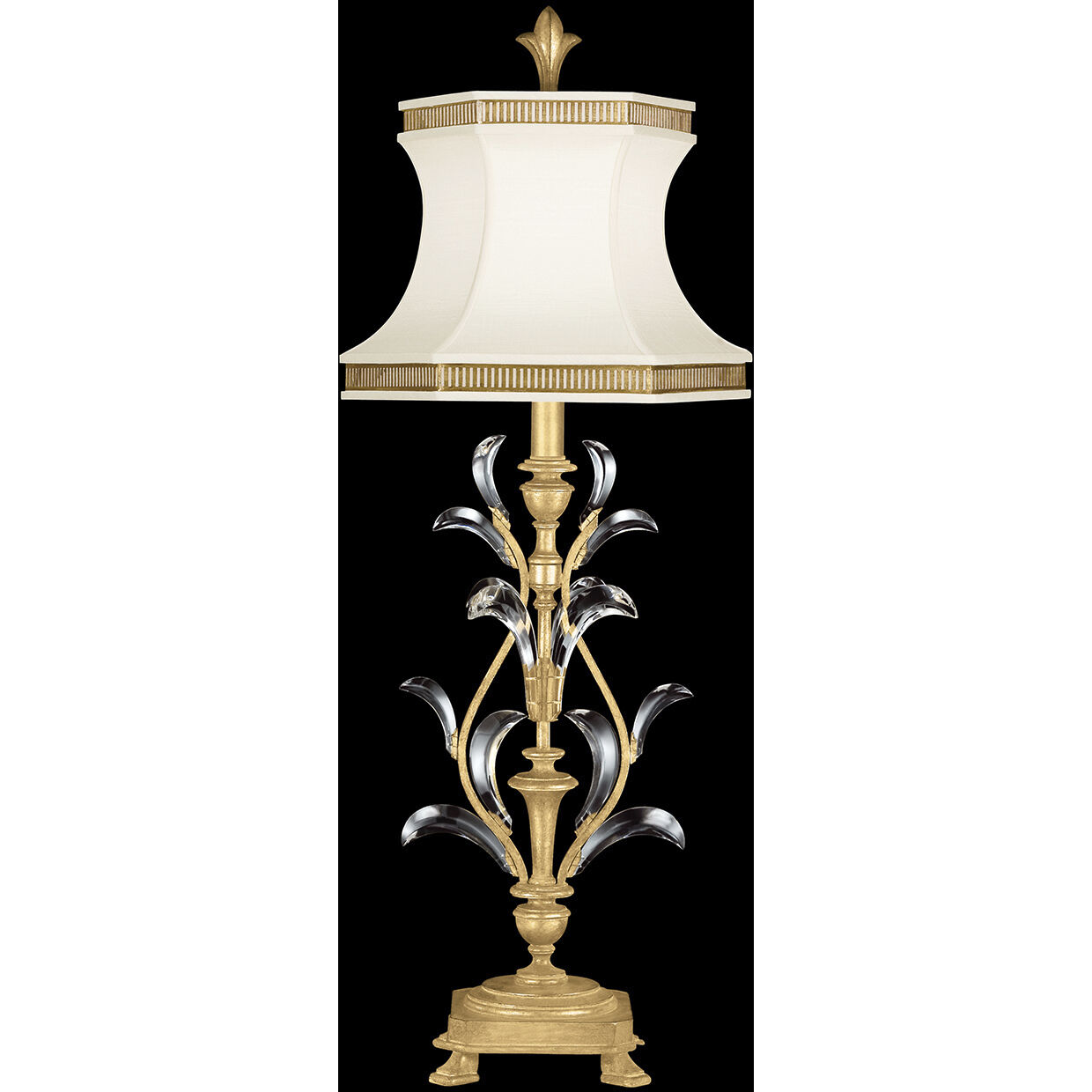 Beveled Arcs 41 inch 100 watt Gold Table Lamp Portable Light