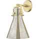 Newton Cone Sconce Wall Light in Mercury Glass, Champagne Bronze