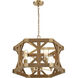 Structure 4 Light 23 inch Oak Chandelier Ceiling Light