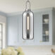 Alora Mood Soji 1 Light 6 inch Brushed Nickel Pendant Ceiling Light in Smoked Glass