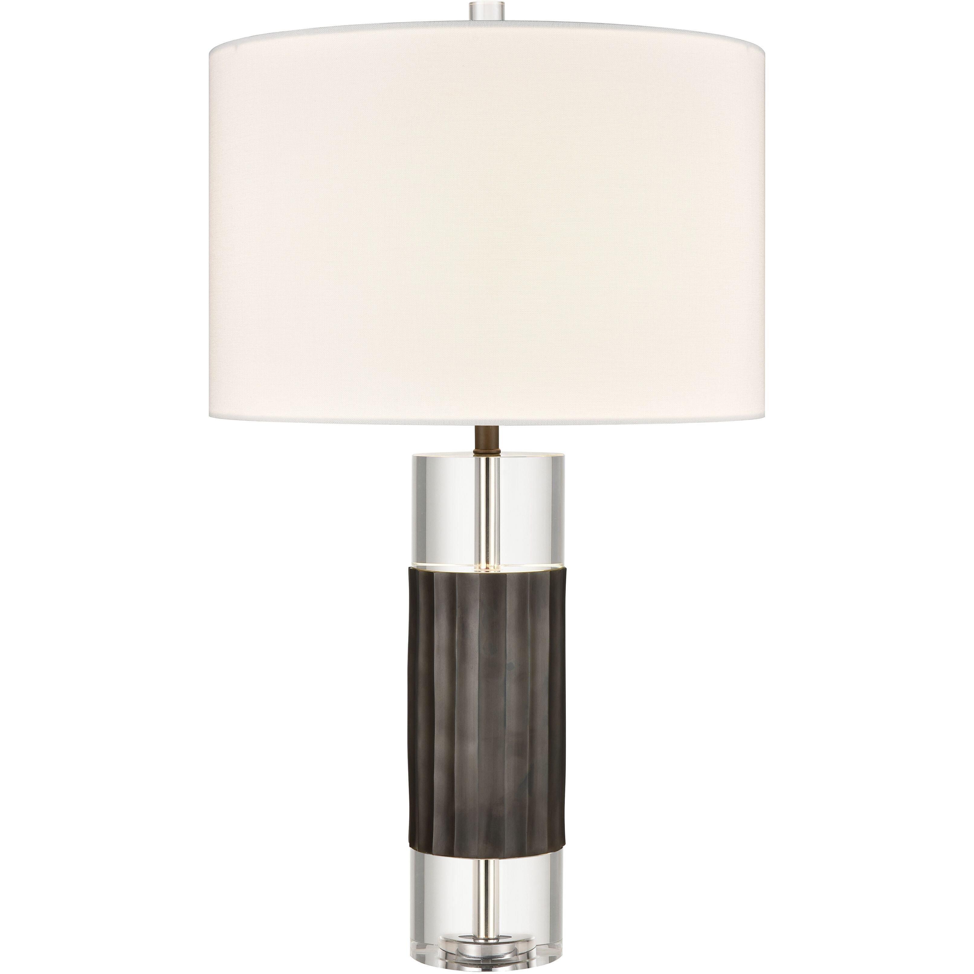 Journey 30 inch 150 watt Black with Clear Table Lamp Portable Light