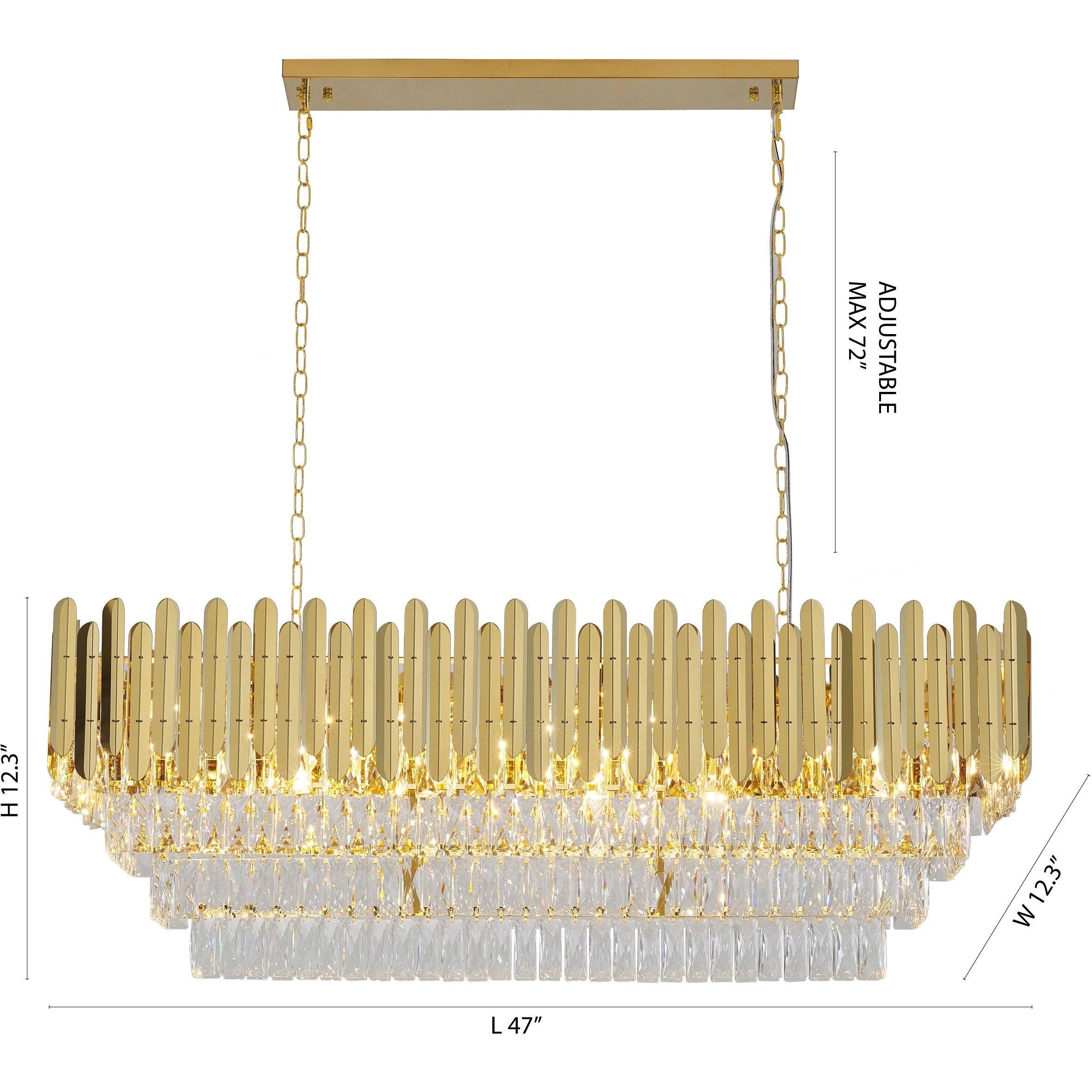 Canada LED 12.3 inch Gold Chandelier Ceiling Light