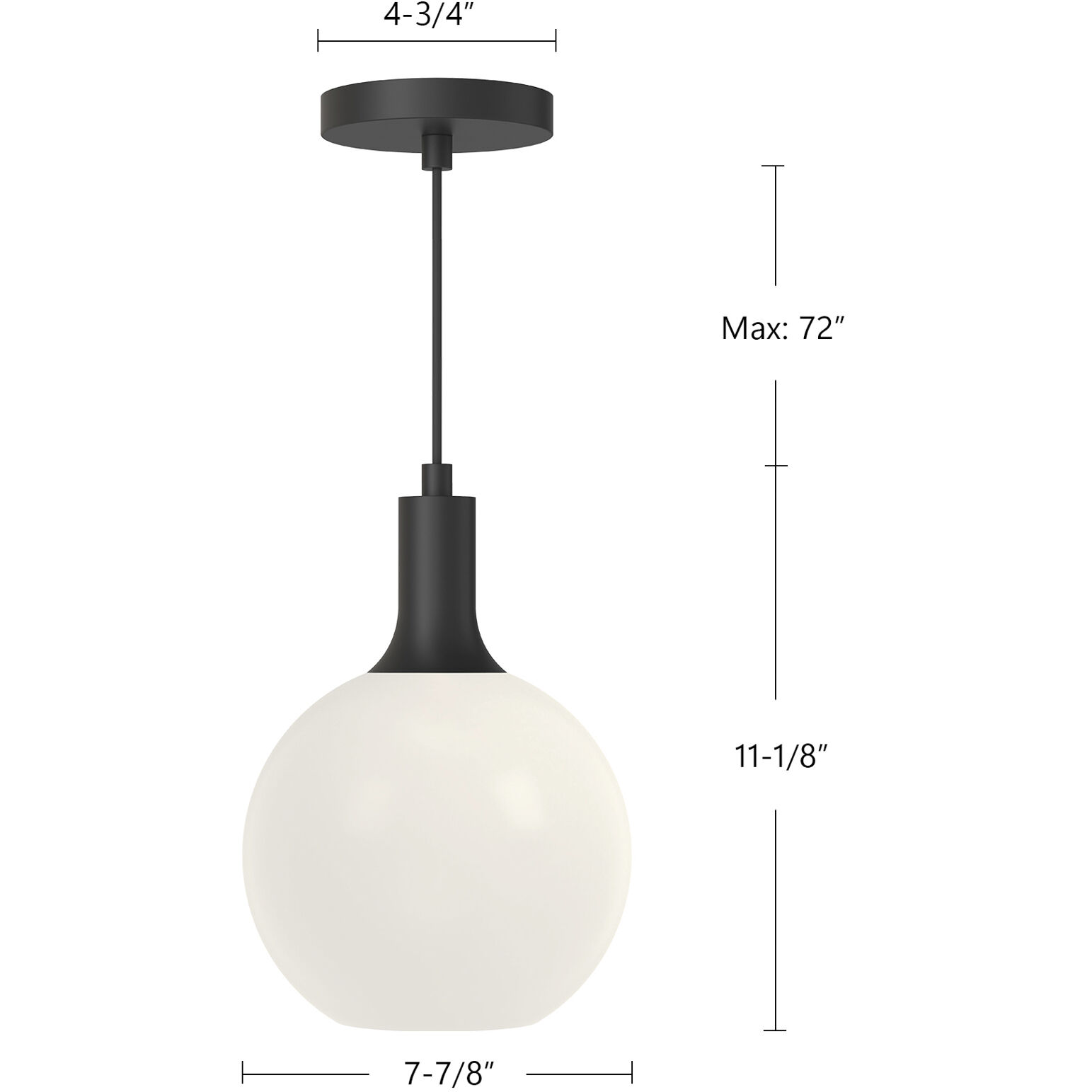 Alora Mood Castilla 1 Light 7.88 inch Clear Glass/Matte Black Pendant Ceiling Light