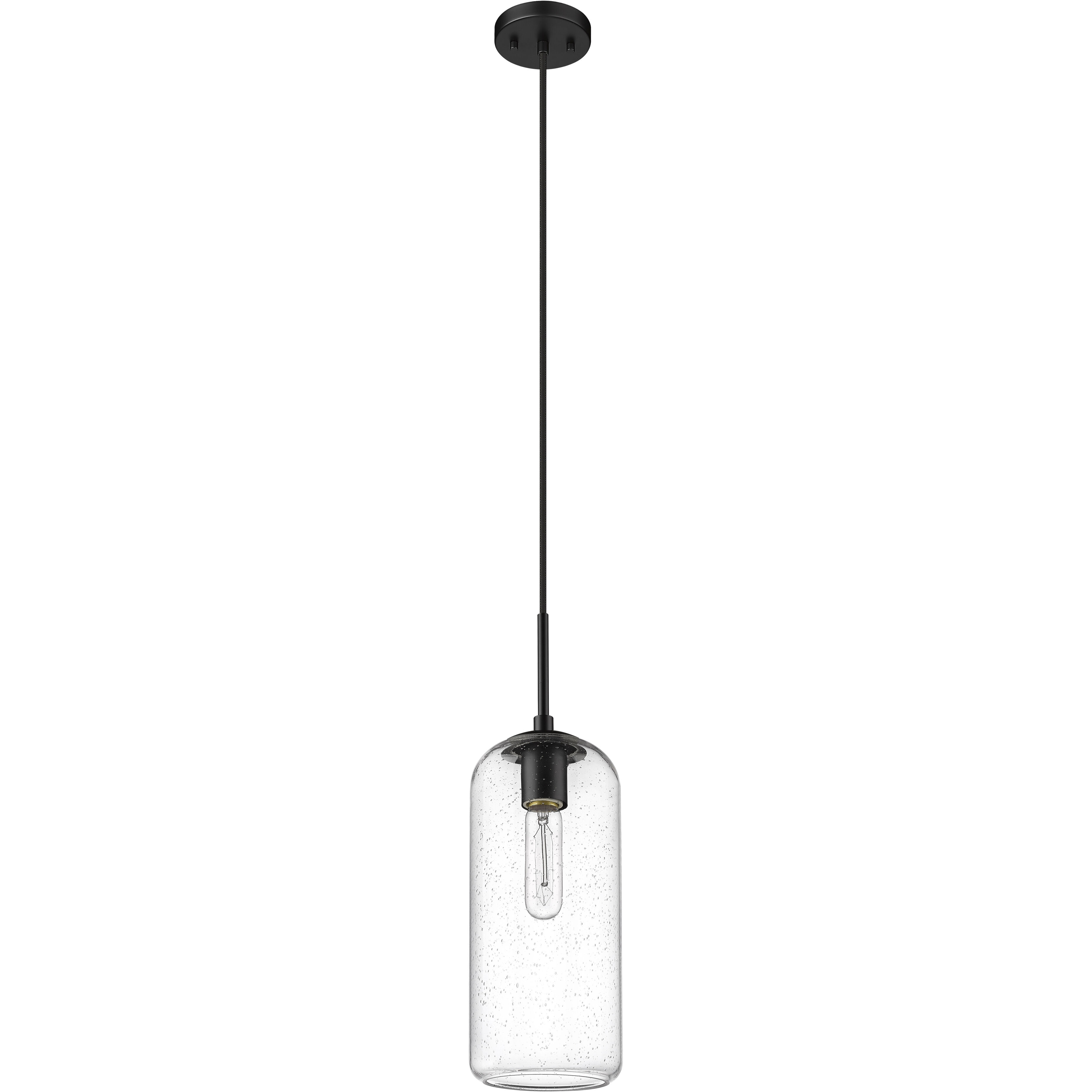 Monty 1 Light 5.25 inch Matte Black Pendant Ceiling Light