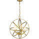 Aranya 4 Light 18.25 inch Heirloom Brass Chandelier Ceiling Light in 10, White Glass