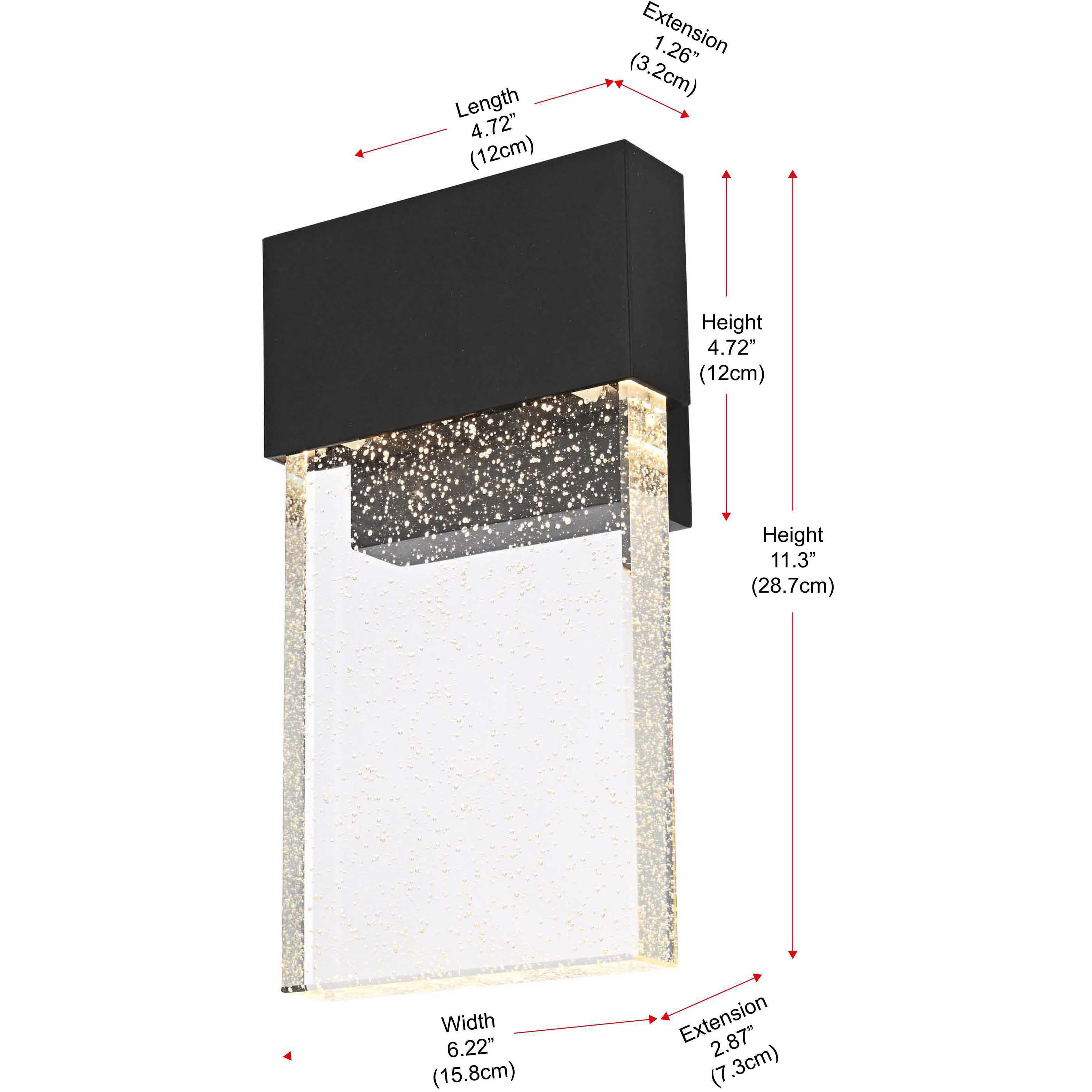 Ronin 1 Light 11 inch Black Outdoor Wall Sconce