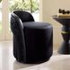 Gretel Black Suede and Black Leather with Ebony Chair