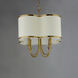 Clover 4 Light 20 inch Satin Brass Chandelier Ceiling Light