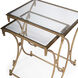 Metalworks Beverly  26 X 24 inch Antique Gold Nesting Table