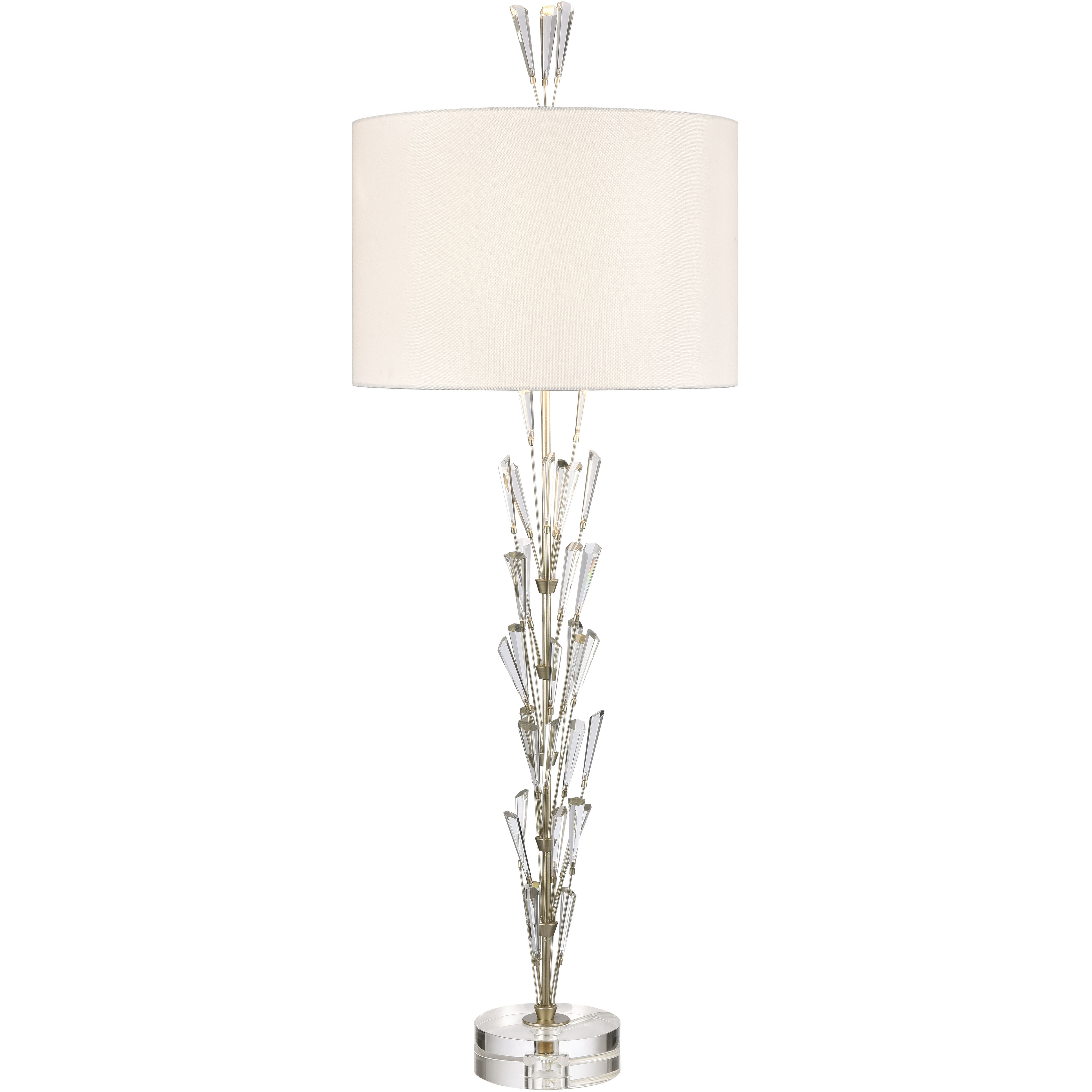 Jubilee 45.5 inch 150 watt Clear Crystal Table Lamp Portable Light