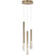 Diaphane LED 9.75 inch Gold Multi-Light Pendant Ceiling Light