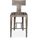 Cellini 43.5 inch Weathered Gray and Oyster White Outdoor Bar Stool