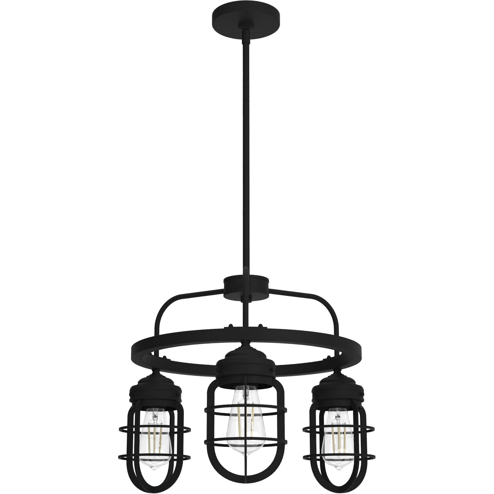 Starklake 3 Light 20.5 inch Natural Iron Chandelier Ceiling Light