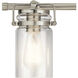 Brinley 4 Light 32 inch Brushed Nickel Wall Mt Bath 4 Arm Wall Light