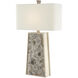 Calloway 33 inch 150 watt Natural and Silver Leaf Table Lamp Portable Light
