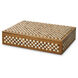 Cavendish 15.94 X 11.81 inch Wood and White and Brown Beads Box