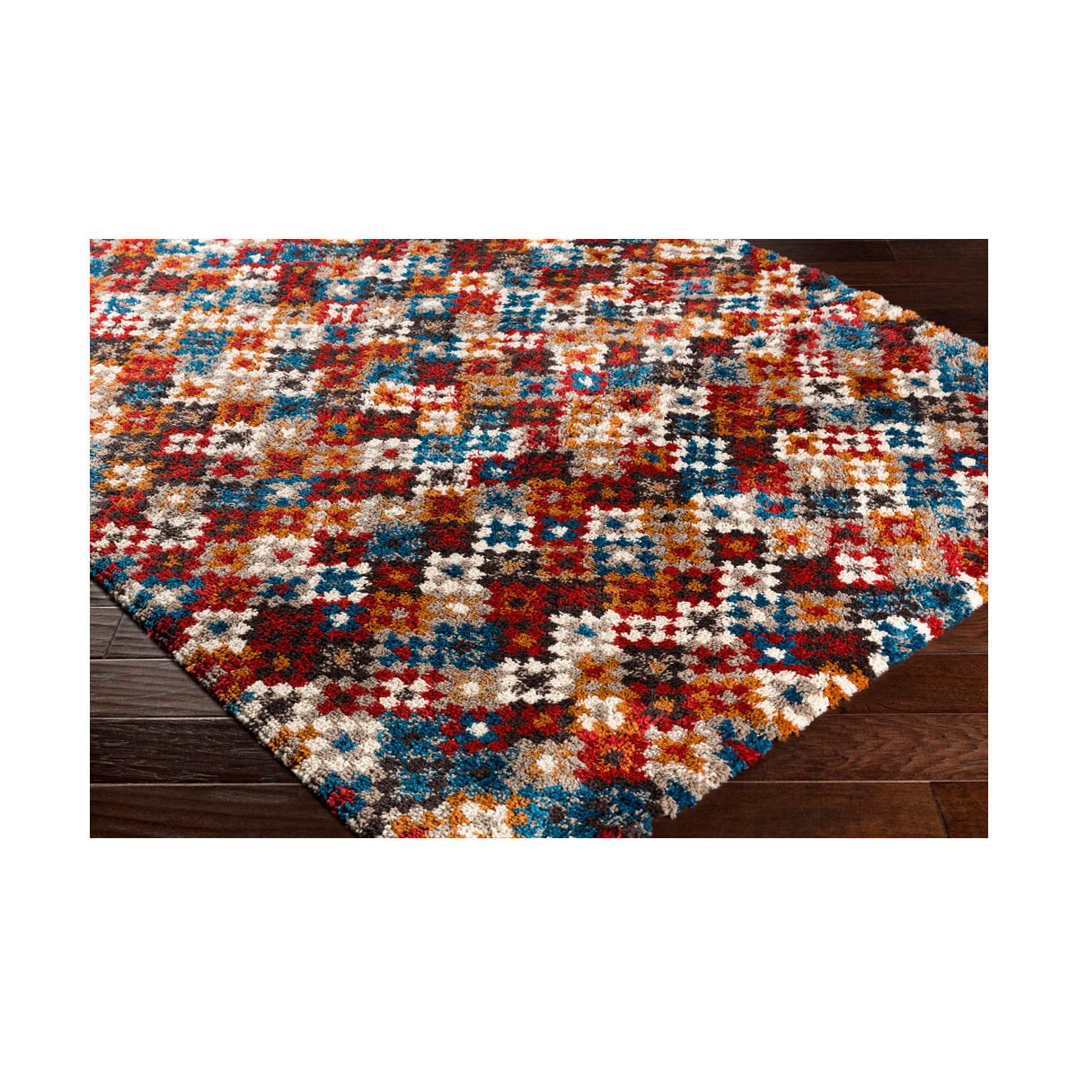 Wilder 43 X 24 inch Yellow and Red Area Rug, Polypropylene