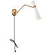 Blaze Wall Sconce Wall Light in Aged Gold Brass and White