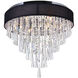 Franca 8 Light 22 inch Chrome Drum Shade Flush Mount Ceiling Light in Black