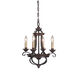 Stafford 4 Light 15 inch Aged Bronze/Textured Black Chandelier Ceiling Light
