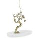 Winding Brass Tree 19.75 X 17.75 inch Sculpture, on Selenite, I