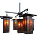 Glasgow 5 Light 33.38 inch Bronze Chandelier Ceiling Light in Amber Mica