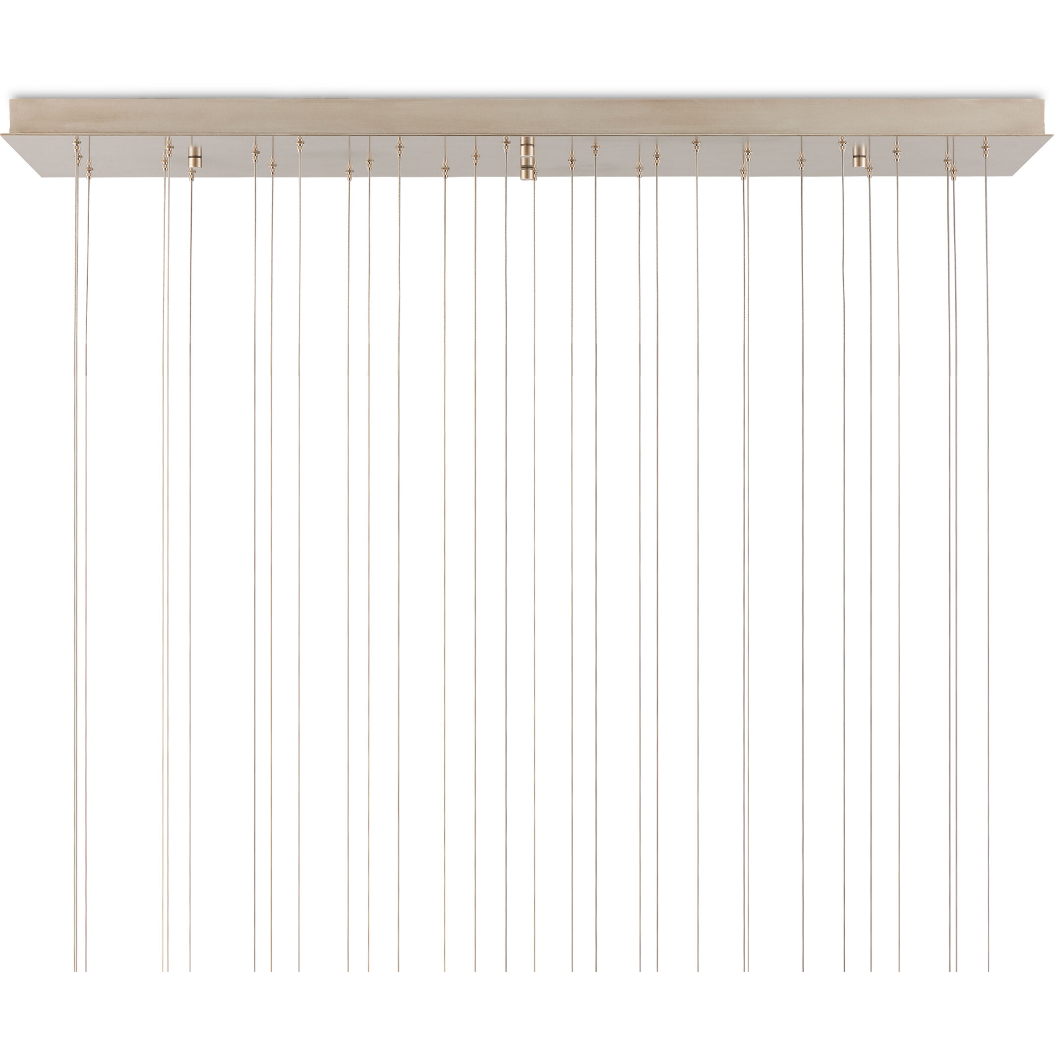 Escenia 30 Light 54 inch Natural/Painted Silver Multi-Drop Pendant Ceiling Light