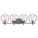 Kalco Lighting Mateo 4 Light Bath Vanity in Flecked Iron 7234FI