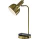 Rico 19 inch 60.00 watt Antique Brass Supercharger Desk Lamp Portable Light