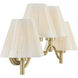 Rosa 4 Light 33.5 inch Noble Brass Bathroom Vanity Light Wall Light