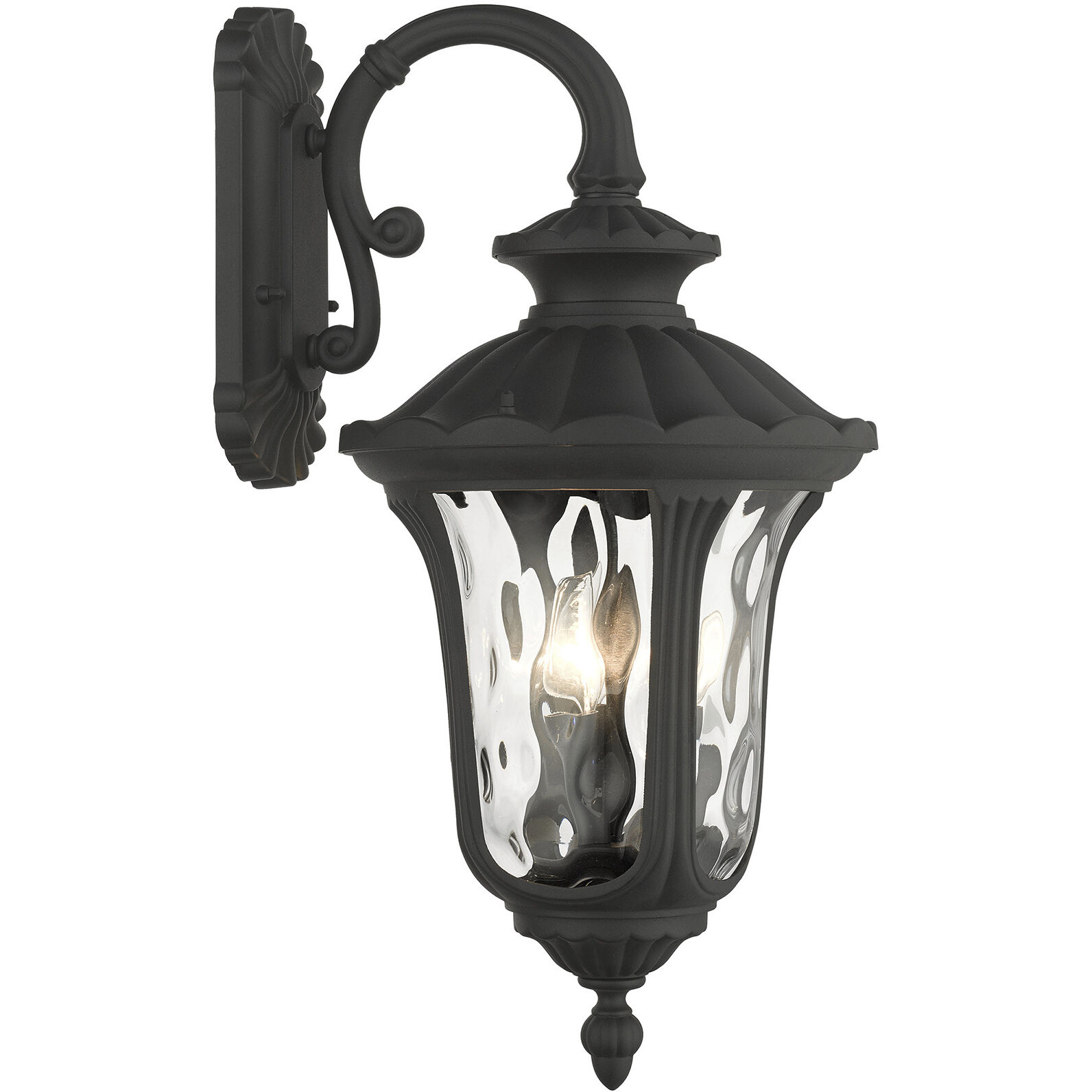 Oxford 3 Light 23 inch Textured Black Outdoor Wall Lantern