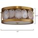 Upsala 2 Light 15 inch Antique Brass Flush Mount Ceiling Light, Small