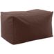 Seascape 18.25 inch Chocolate Outdoor Pouf Bench
