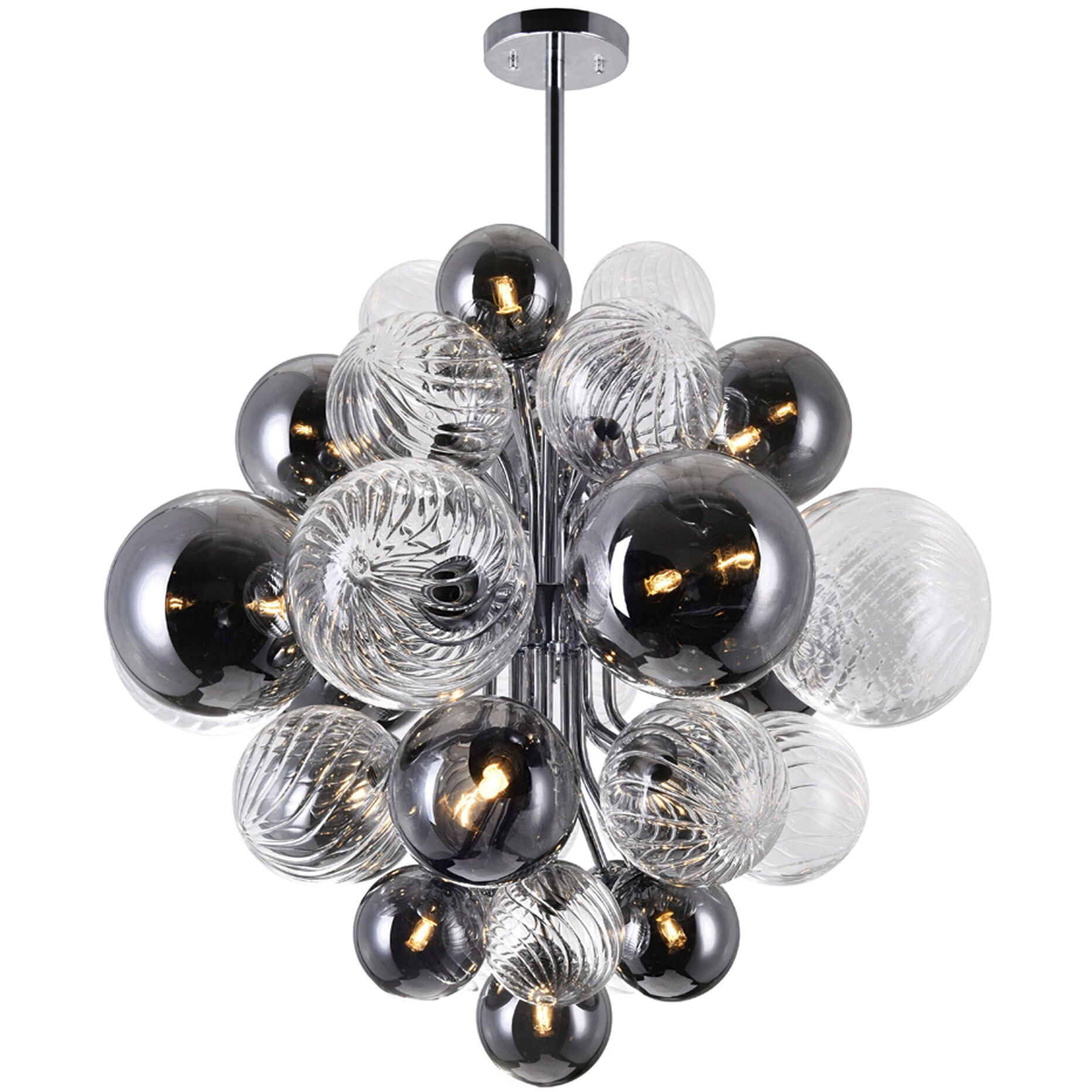 Pallocino LED 25 inch Chrome Down Chandelier Ceiling Light