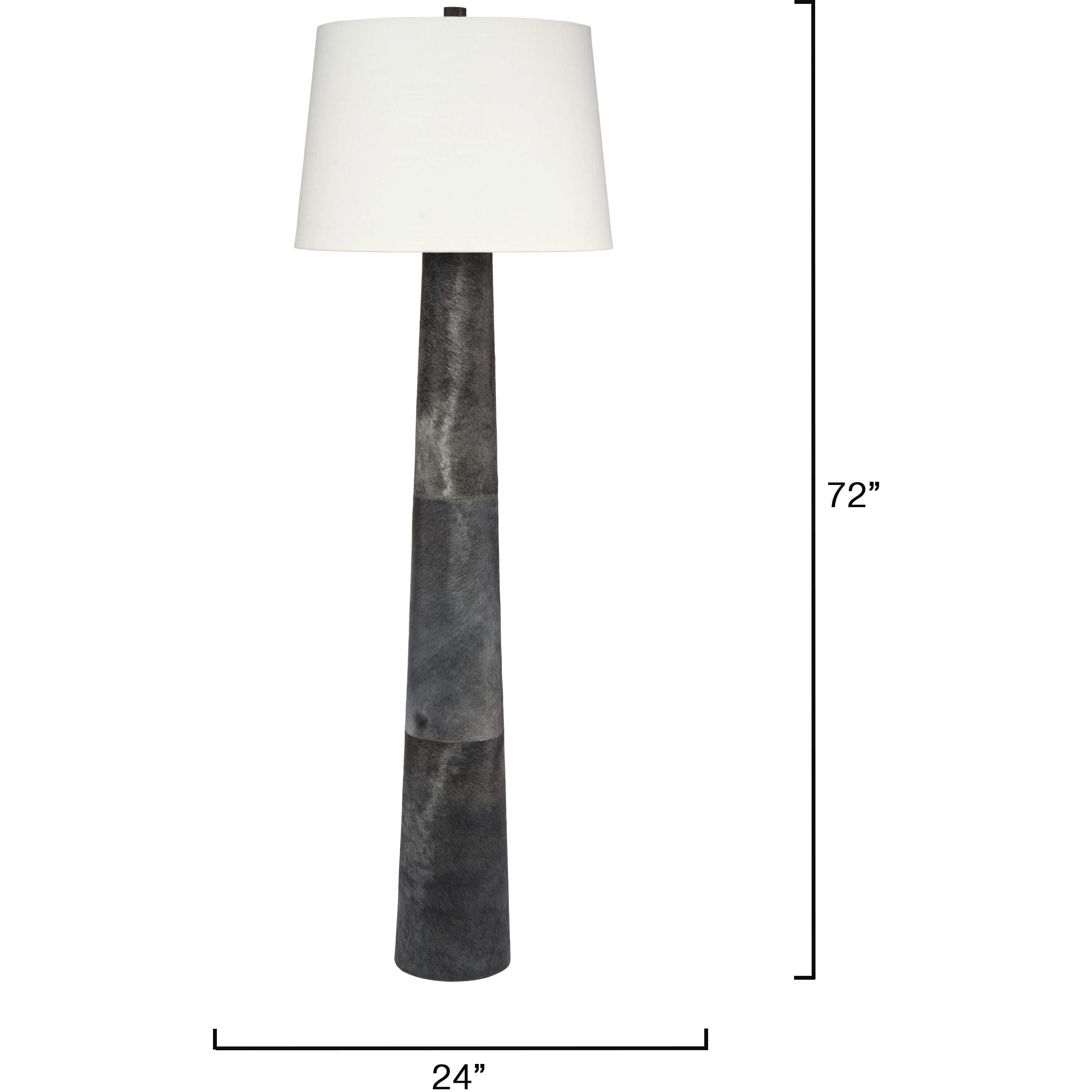 Robertson 72 inch 150 watt Slate Hair on Hide Floor Lamp Portable Light, Inline