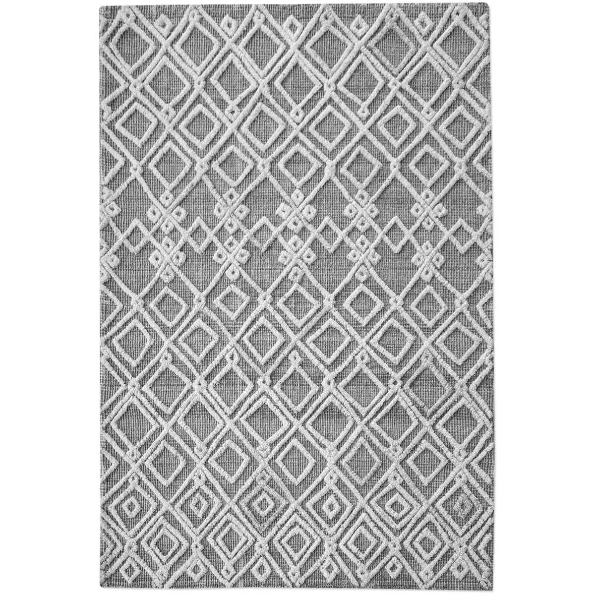 Sieano 120 X 96 inch Gray and Ivory Rug, 8ft x 10ft